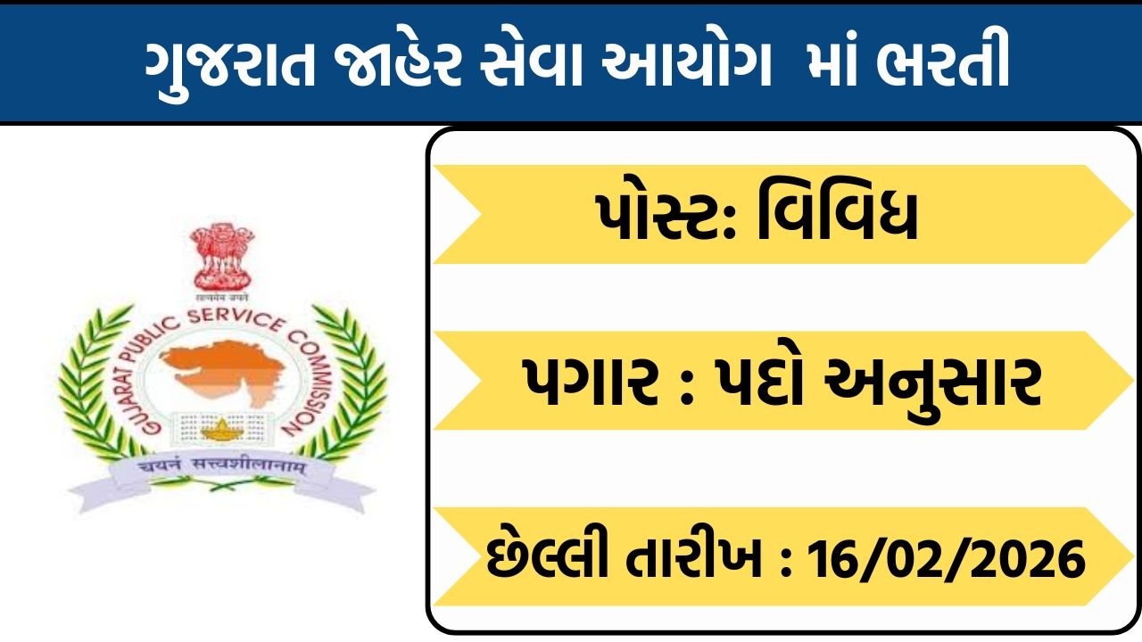 GPSC Recruitment 2026