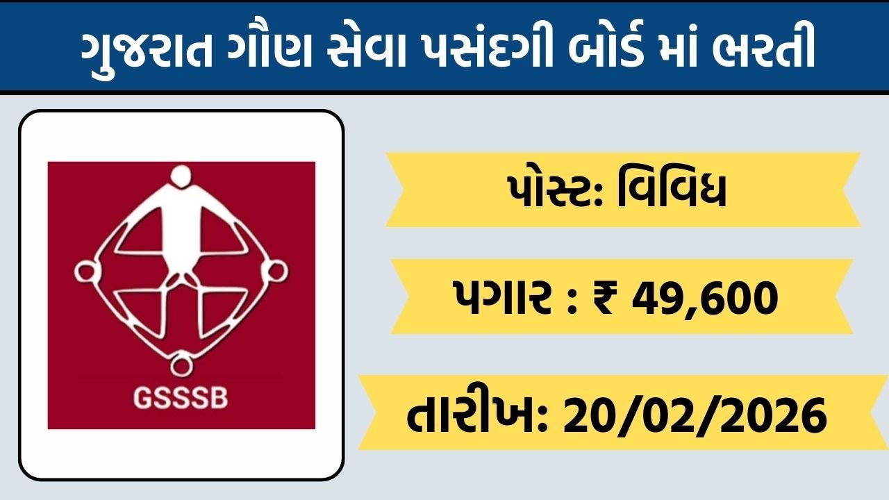 GSSSB Recruitment 2026